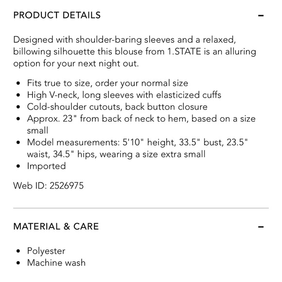 1. State Cold-Shoulder Blouse - Picture 5 of 8